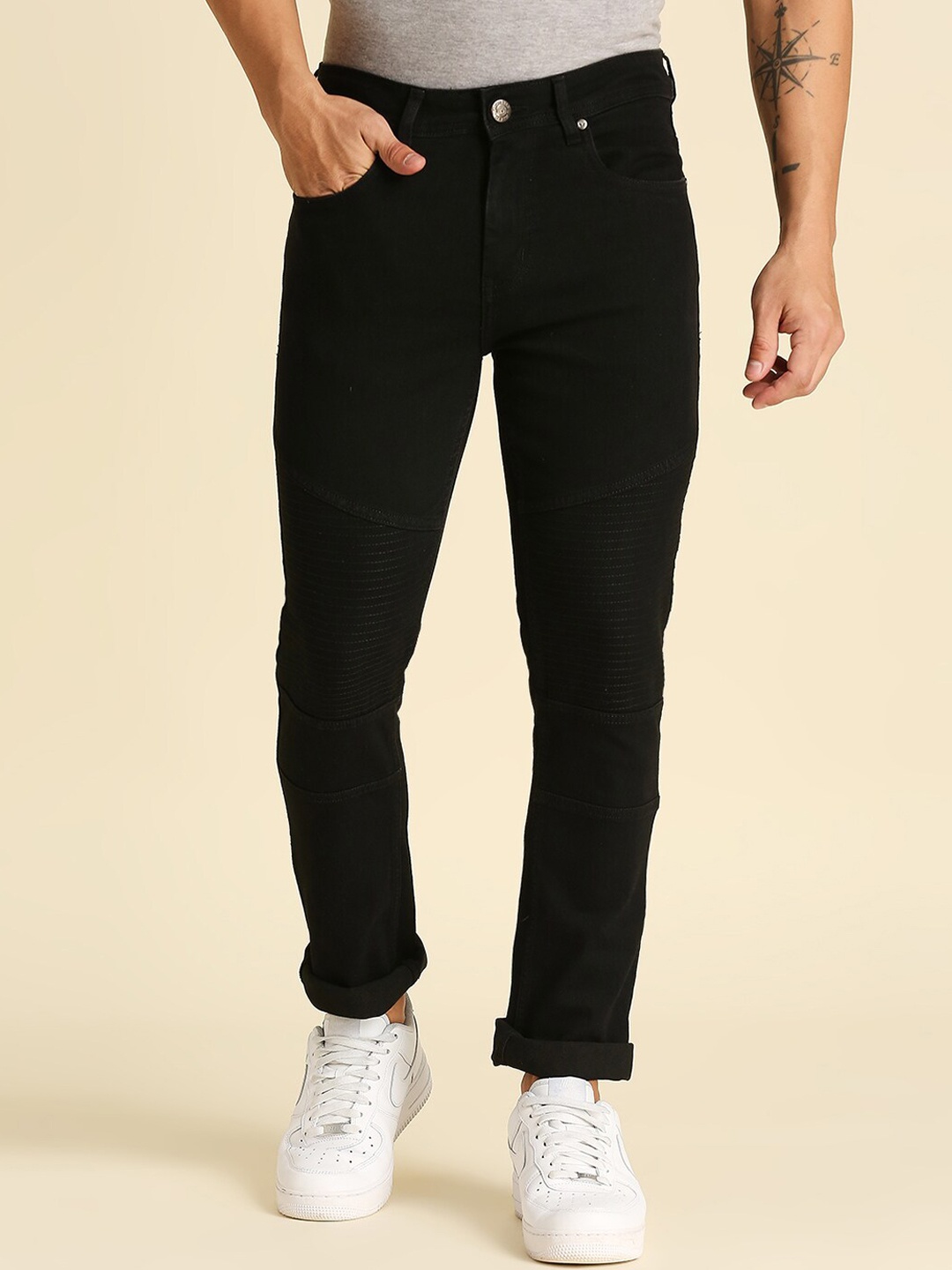 

High Star Men Black Slim Fit Stretchable Jeans
