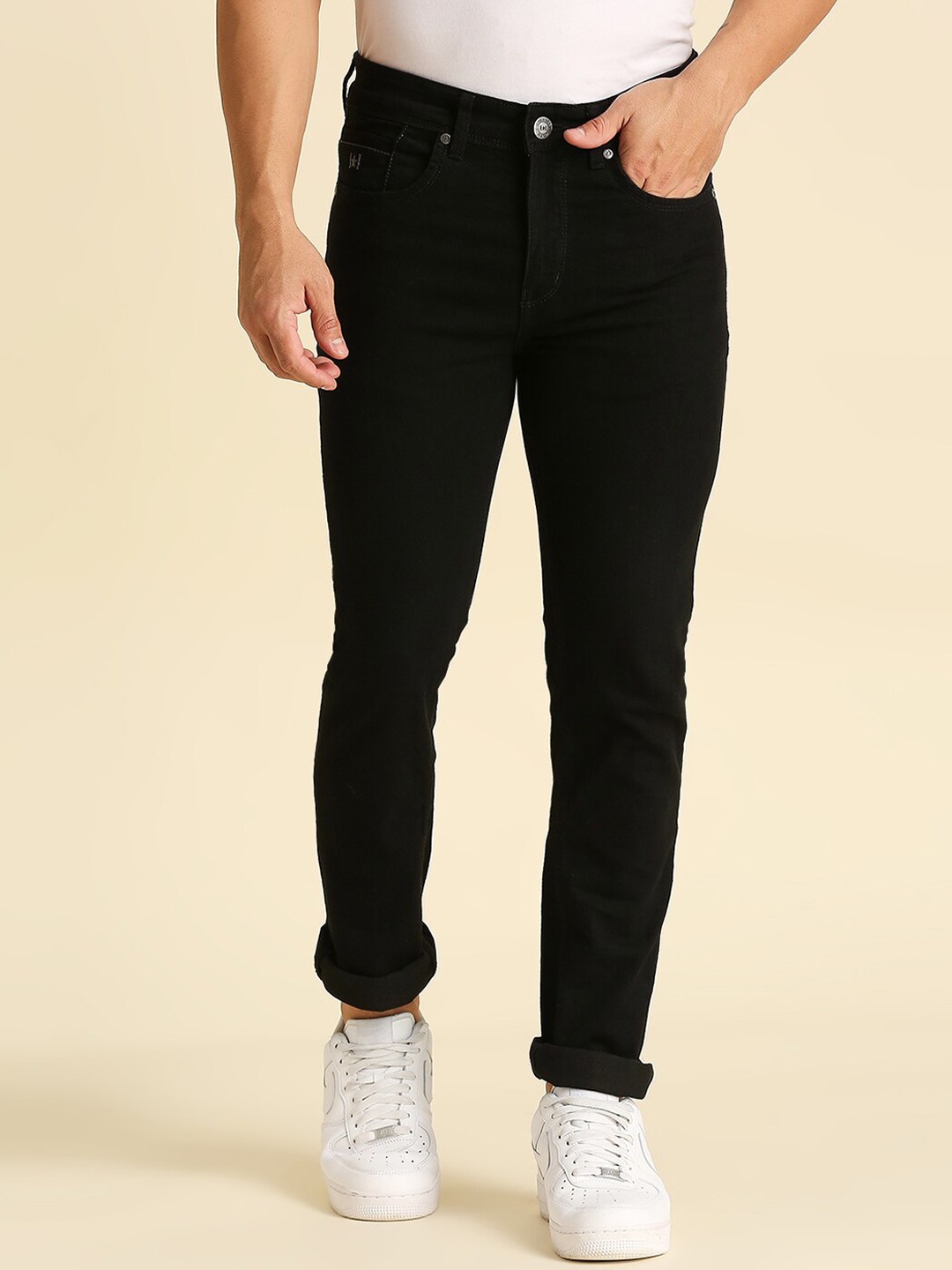 

High Star Men Black Slim Fit Stretchable Jeans