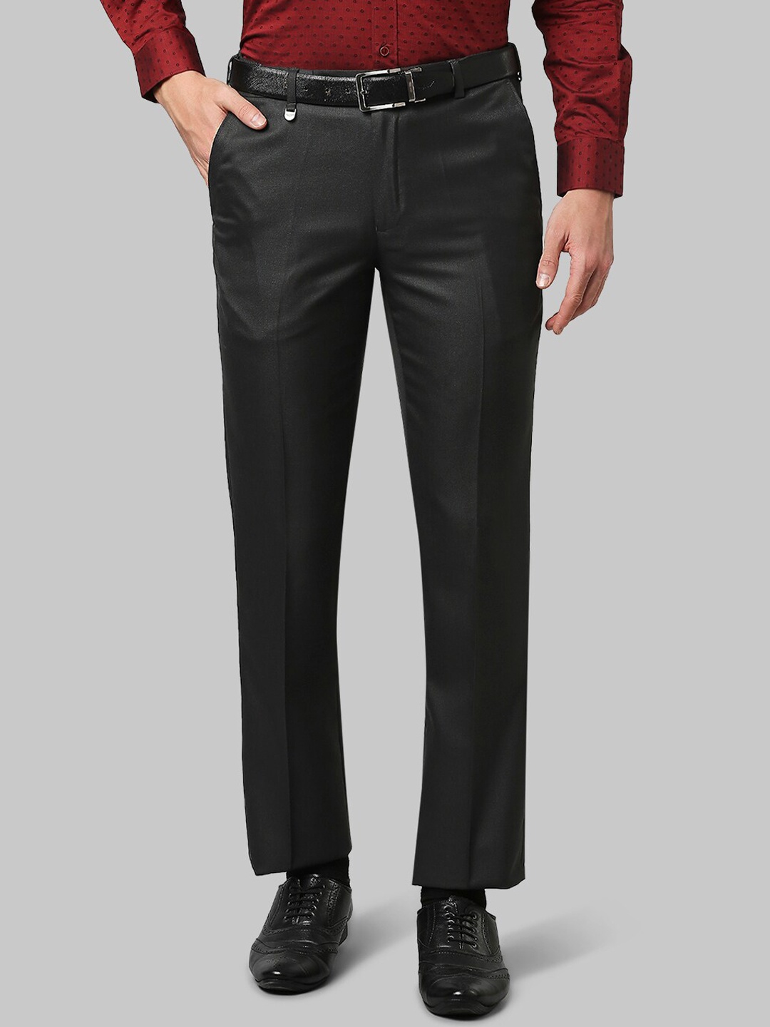 

Park Avenue Men Grey Trousers