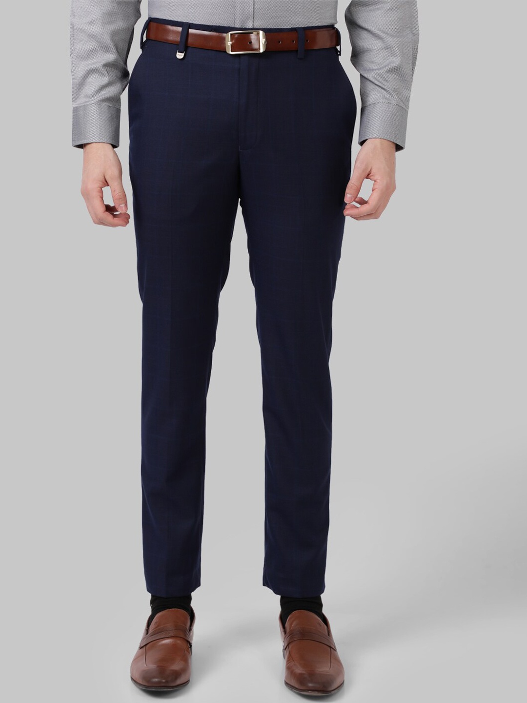 

Park Avenue Men Blue Slim Fit Formal Trousers