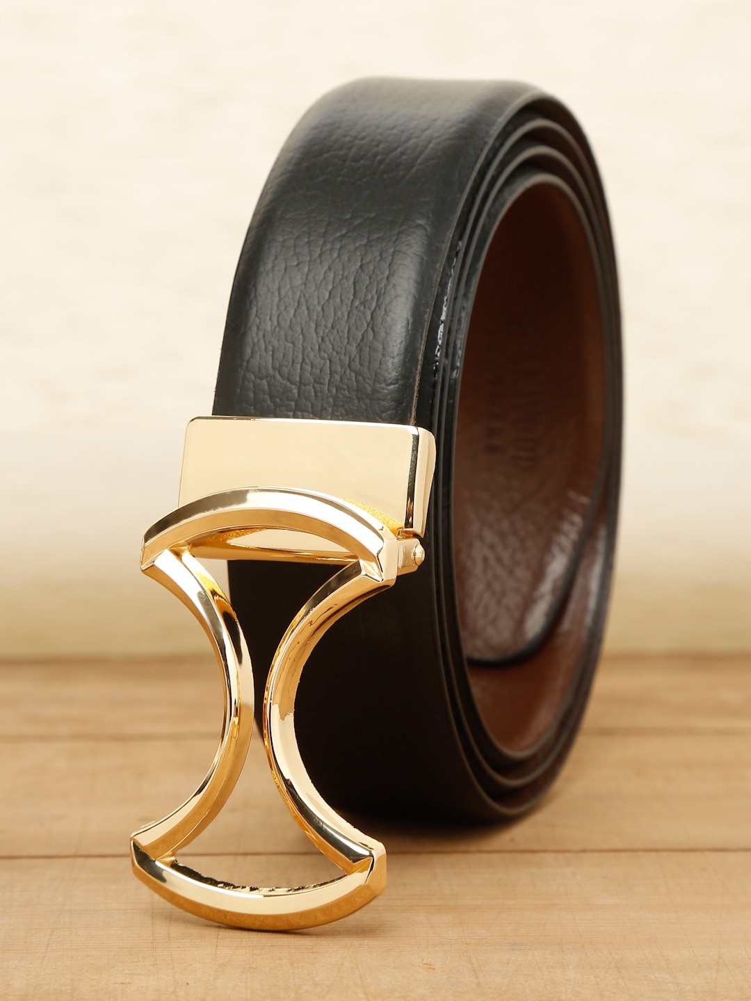 

Teakwood Leathers Men Black Leather Belt