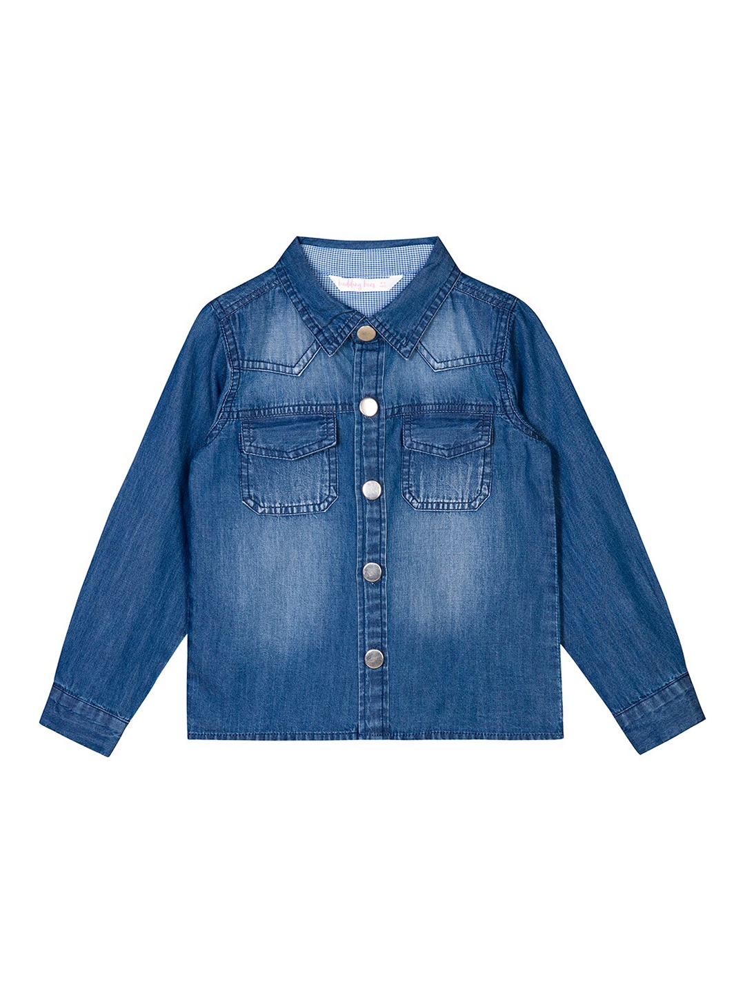 

Budding Bees Girls Blue Outdoor Open Front Denim Jacket