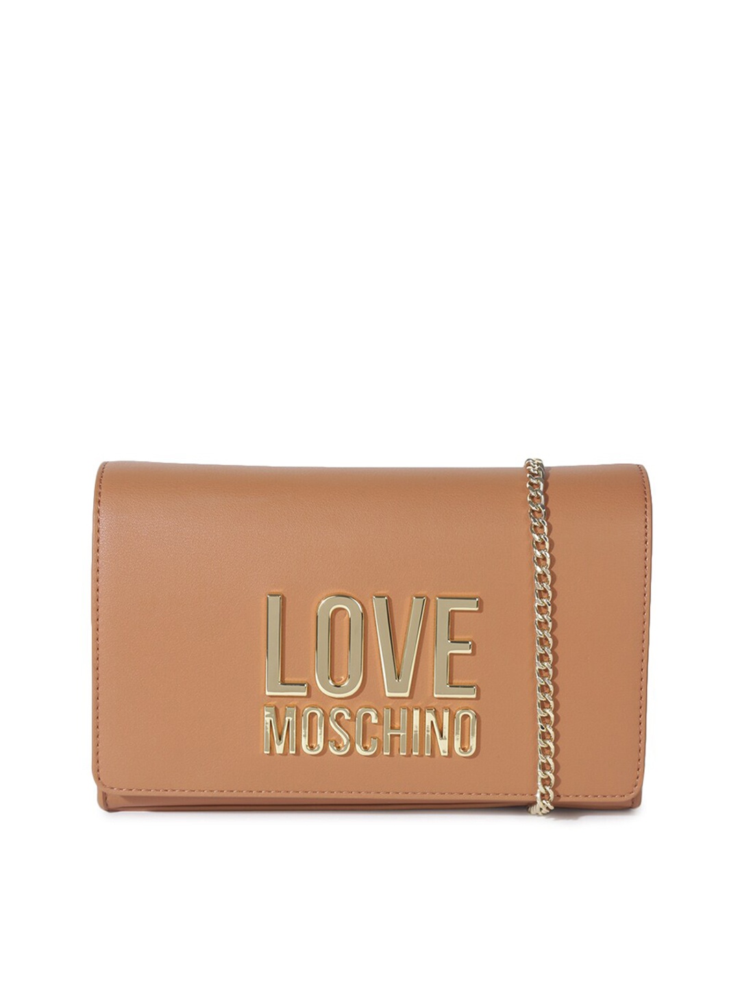 

LOVE MOSCHINO Women Brown Solid Leather Structured Sling Bag
