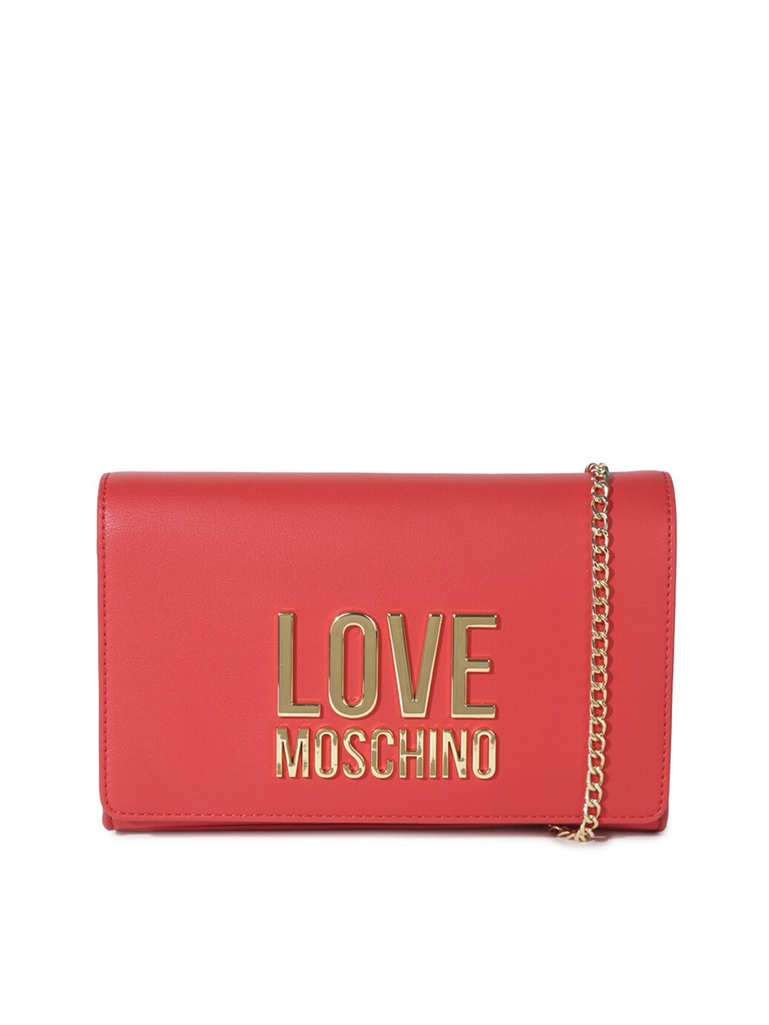 

LOVE MOSCHINO Women Red Leather Structured Sling Bag