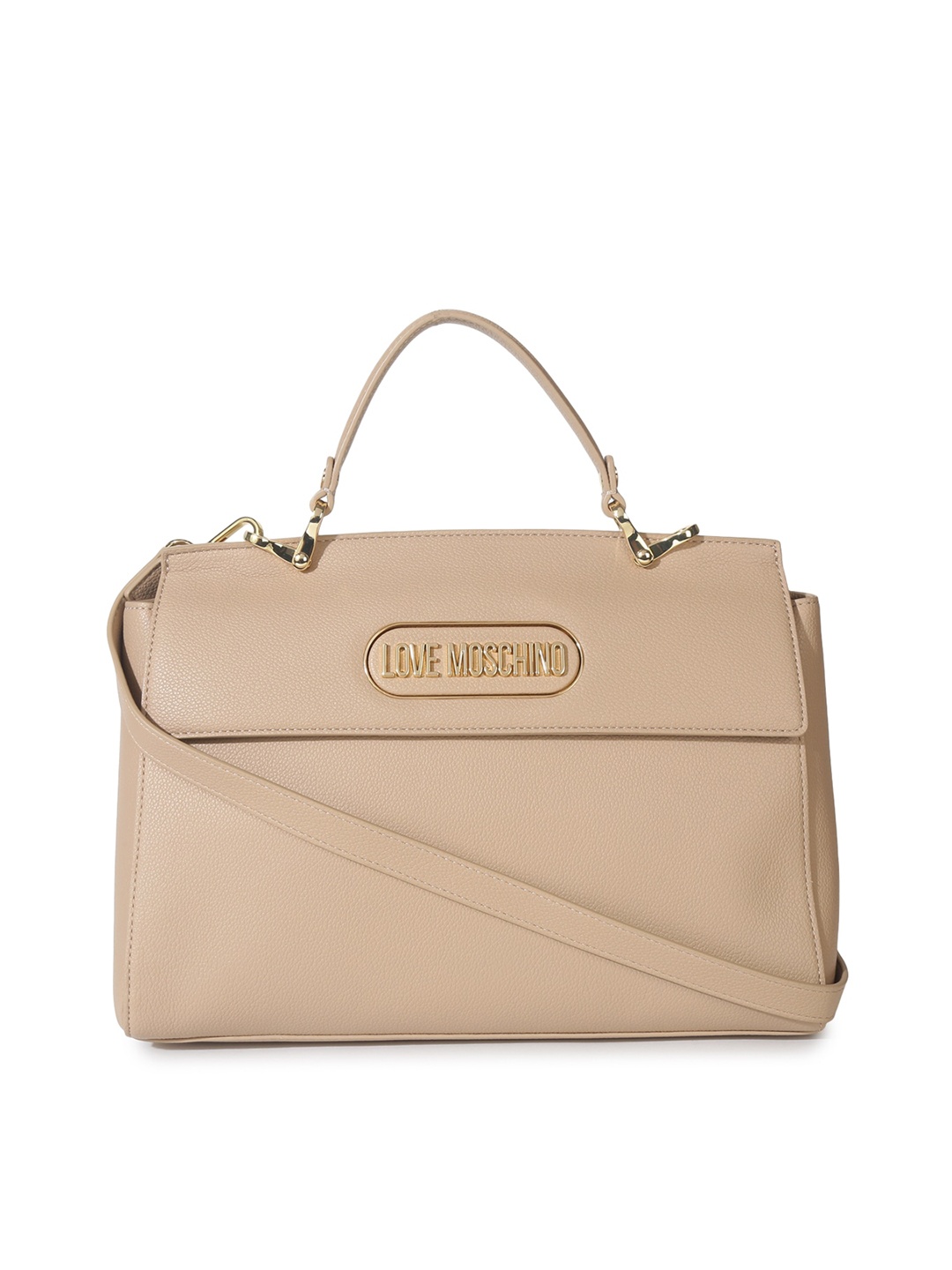 

LOVE MOSCHINO Brown Leather Structured Satchel