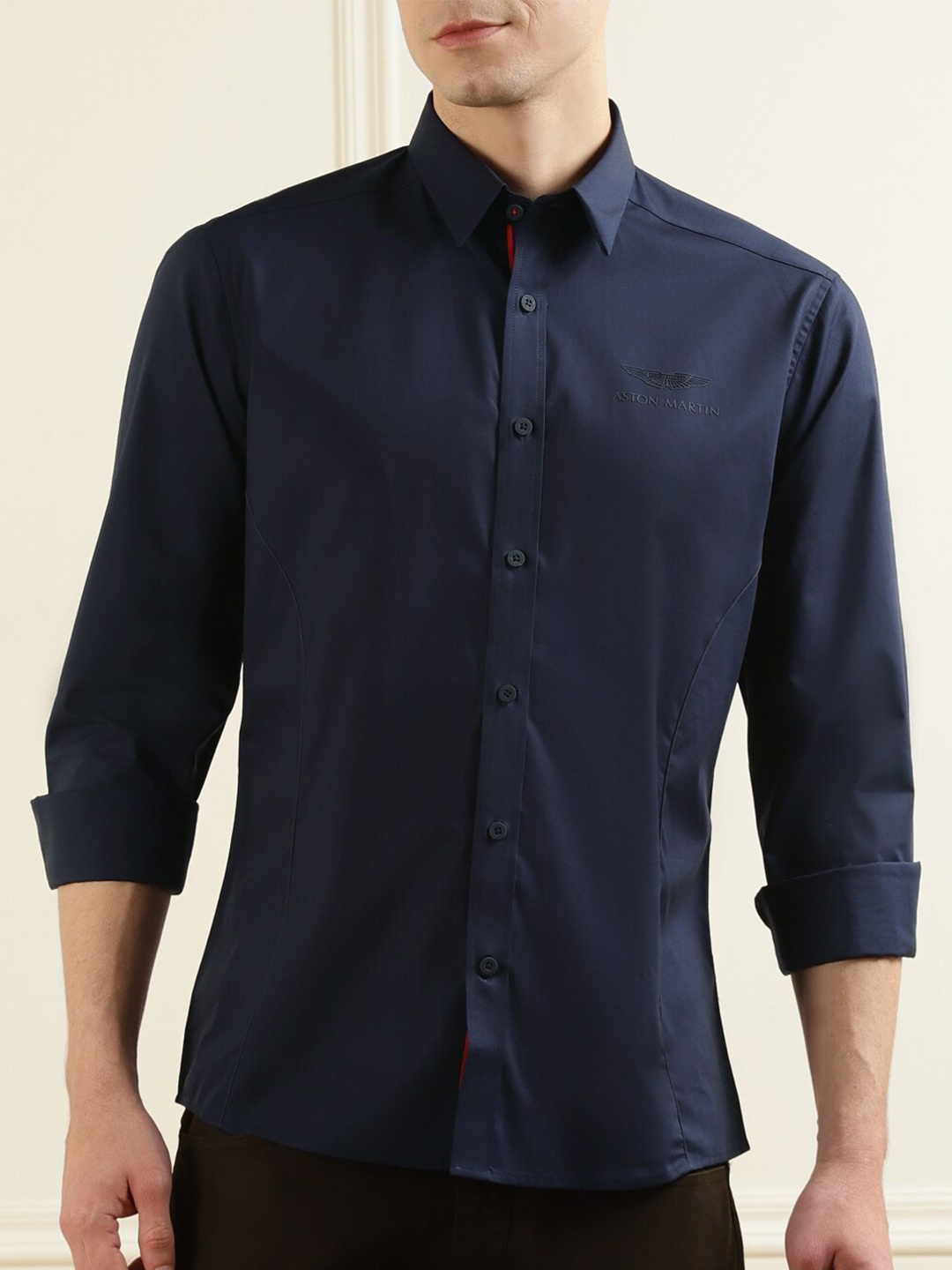 

HACKETT LONDON Men Navy Blue Casual Shirt