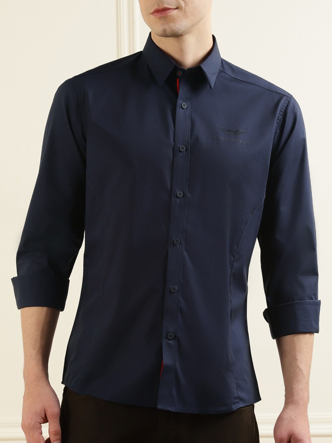 

HACKETT LONDON Men Navy Blue Casual Shirt