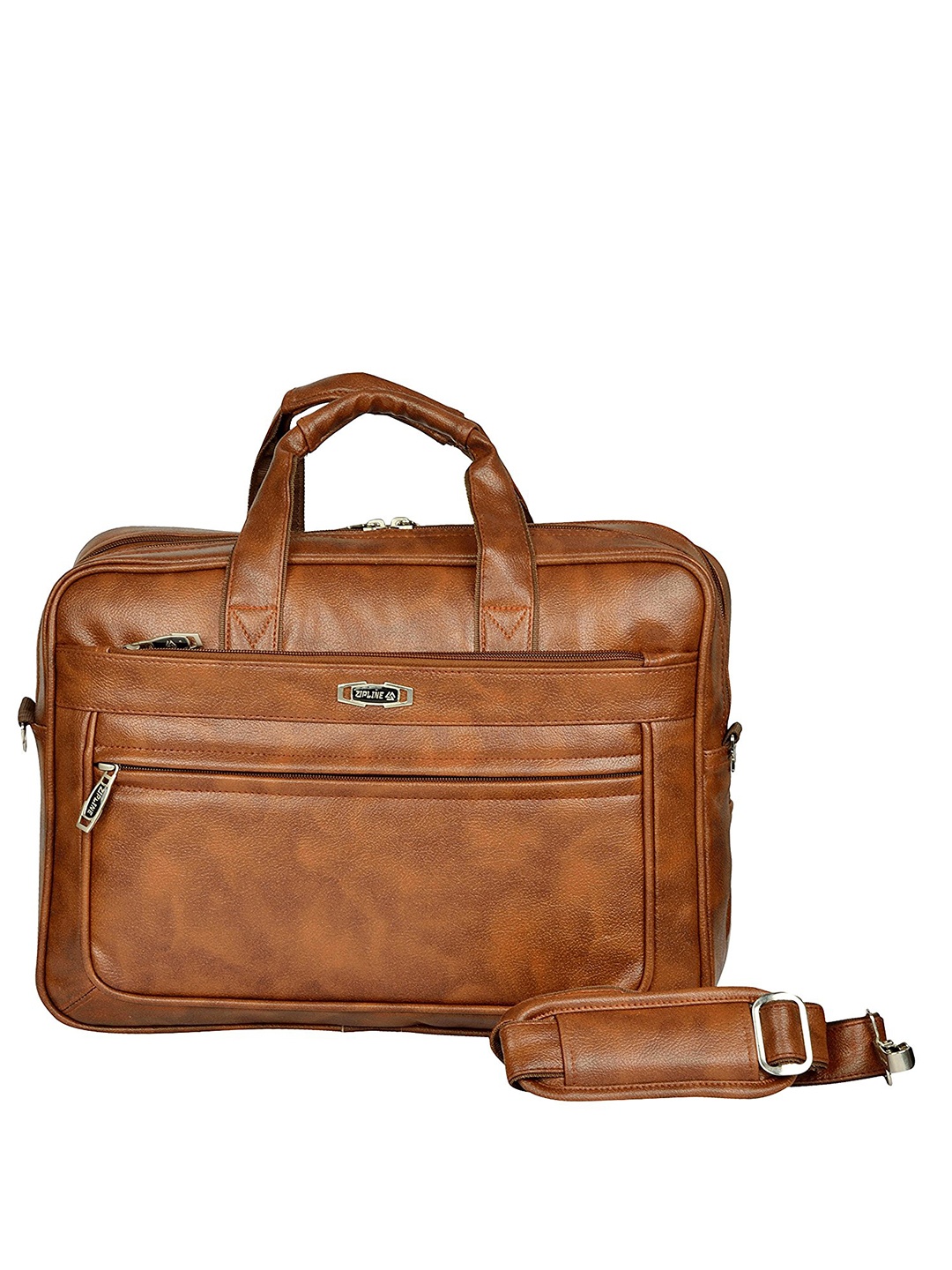 

ZIPLINE Unisex Tan Textured Laptop Bag