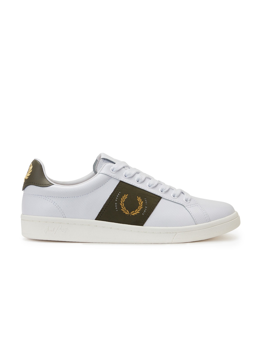 

Fred Perry Men White Colourblocked Leather Slip-On Sneakers