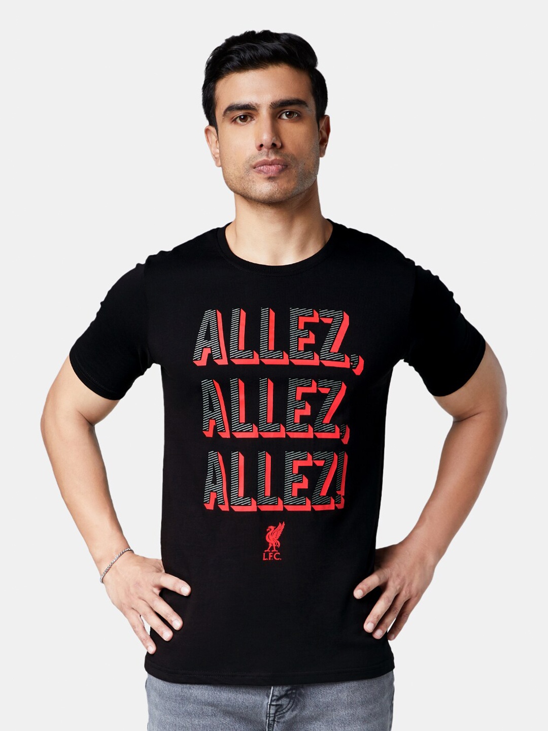 

The Souled Store Men Black & Red Typography Printed T-shirt