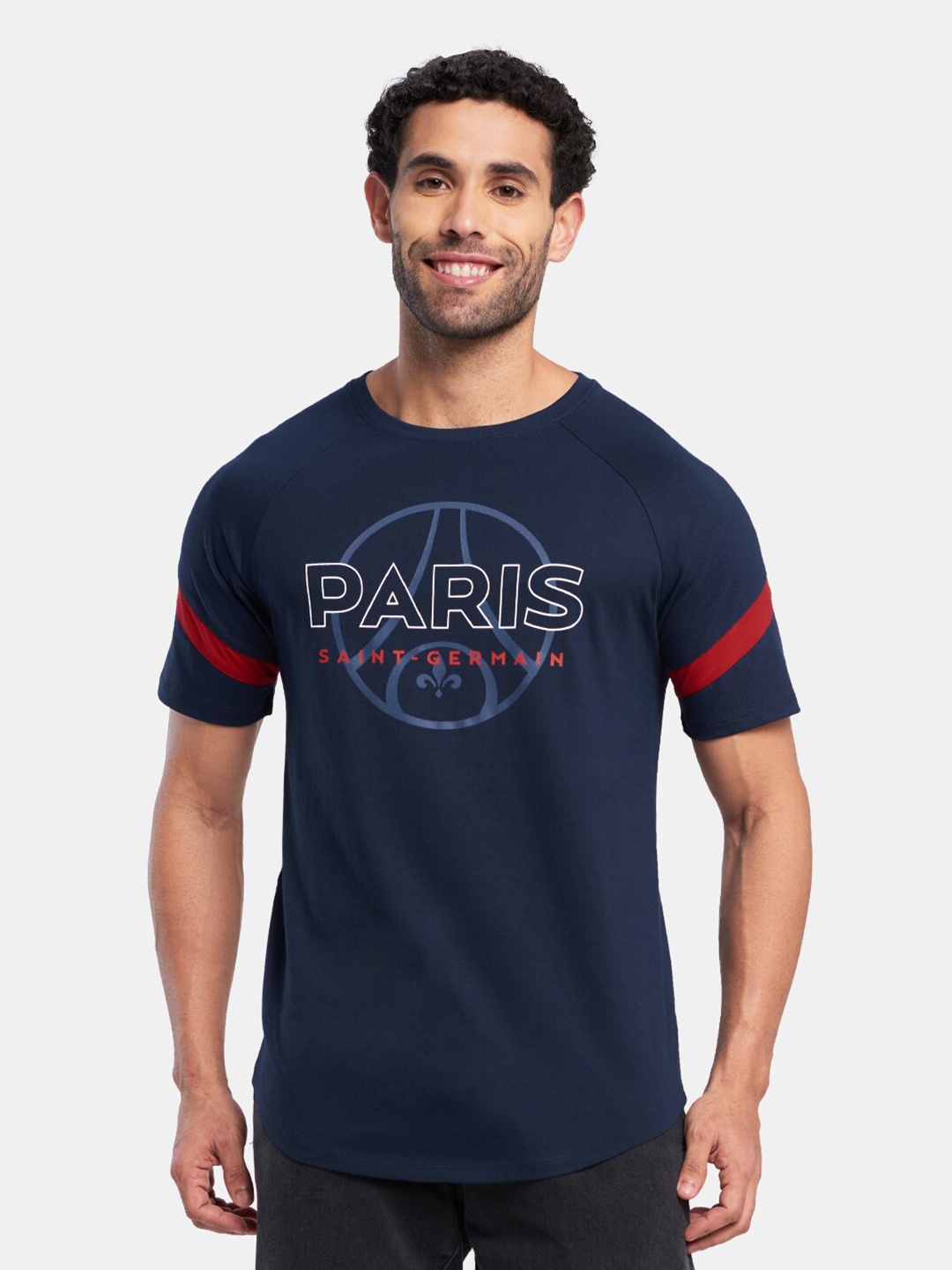 

The Souled Store Men Navy Blue Paris Saint-Germain Printed T-shirt