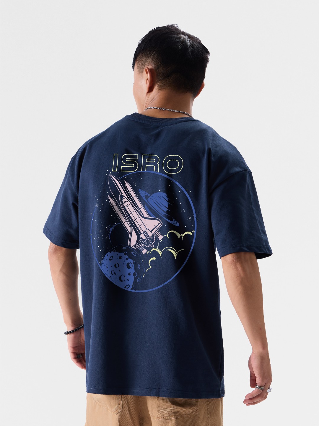 

The Souled Store Printed Oversized T-Shirt, Navy blue