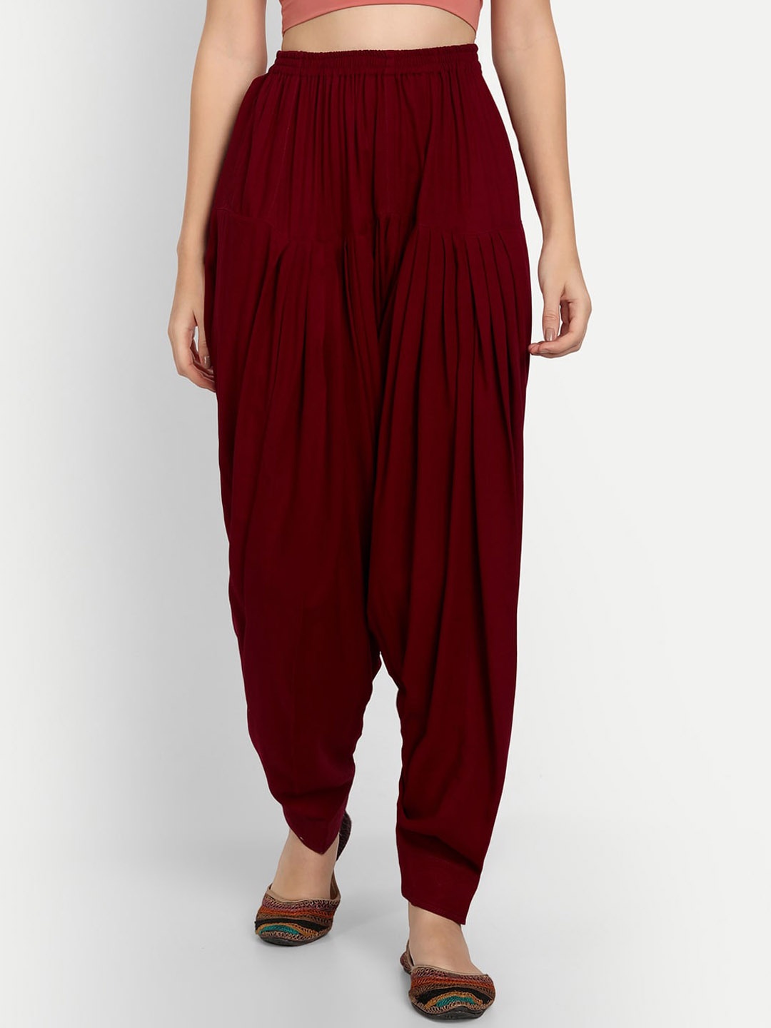 

APELLA Women Maroon Solid Loose-Fit Salwar