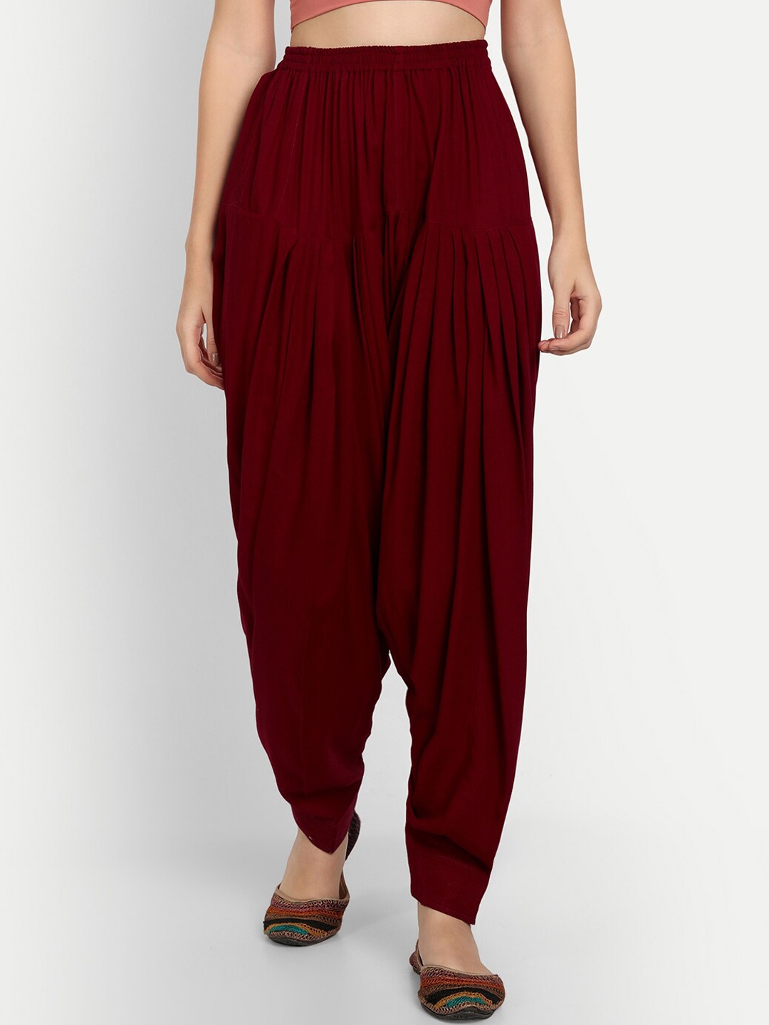 

APELLA Women Maroon Solid Loose-Fit Salwar
