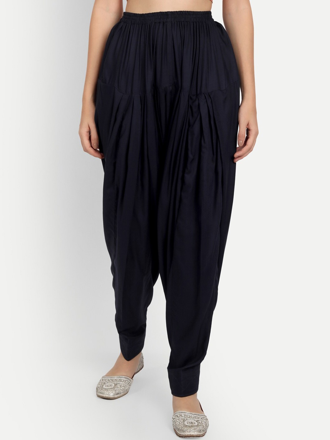 

APELLA Women Navy Blue Solid Loose-Fit Salwar