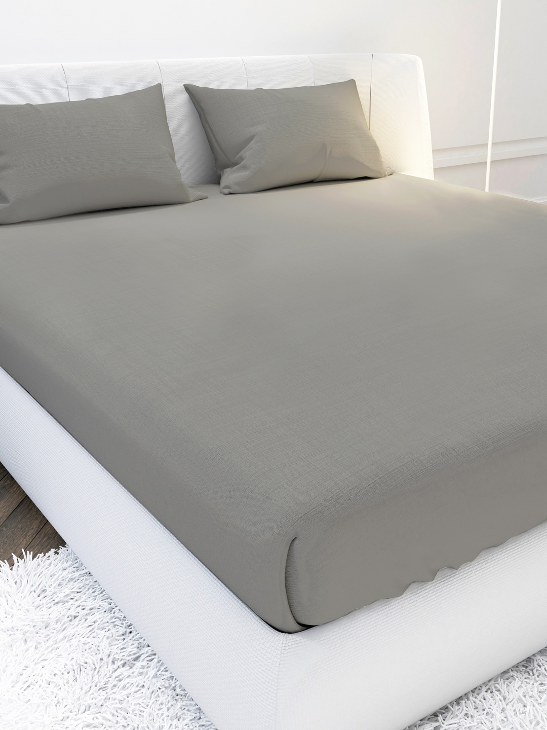 

MAYFAIR HOMES LONDON 100 % Cotton 144TC Unisex Grey Bedsheets