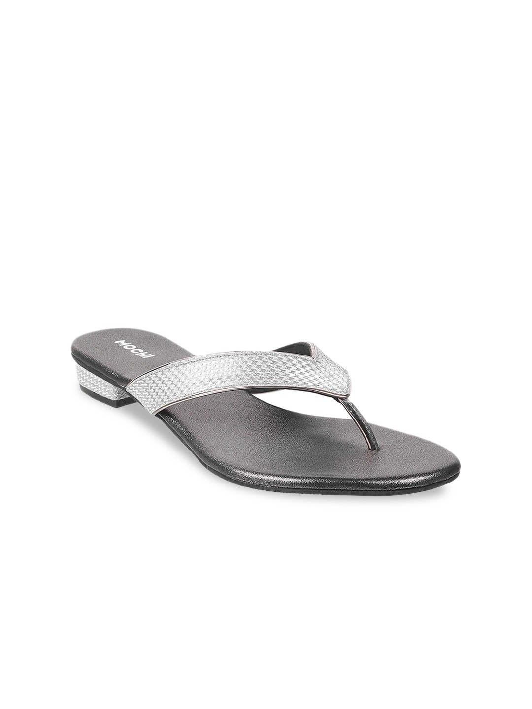 

Mochi Women Grey Open Toe Flats