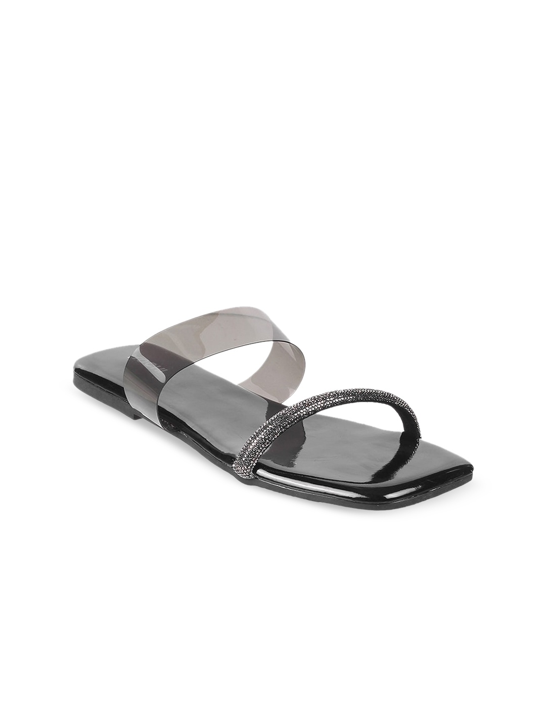 

Mochi Women Black One Toe Flats