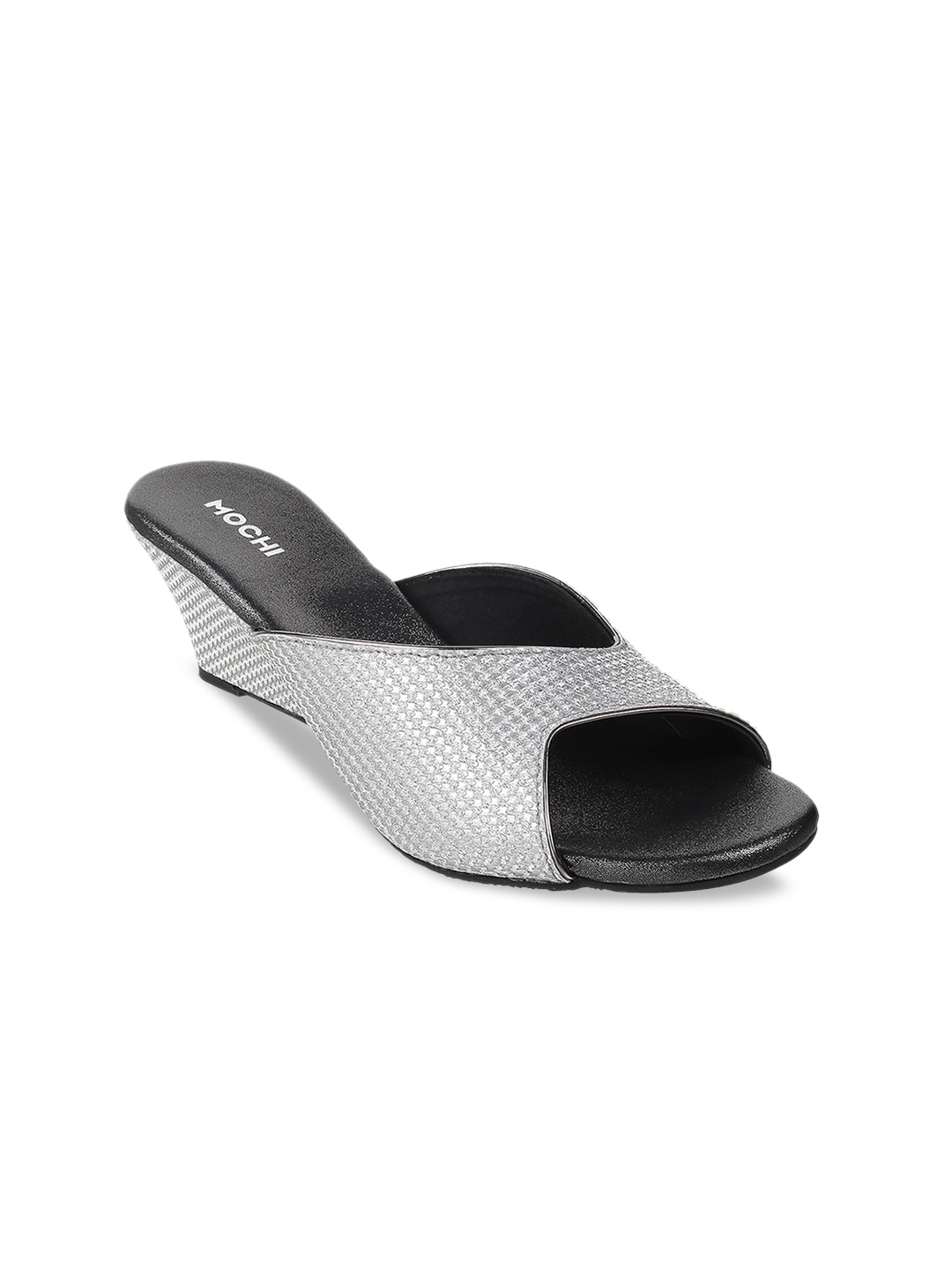 

Mochi Grey Printed Wedge Sandals