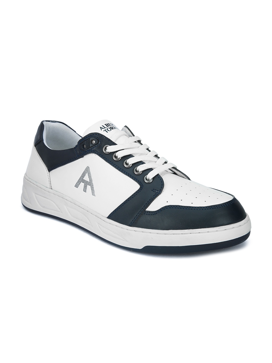 

Alberto Torresi Men White Perforations Sneakers