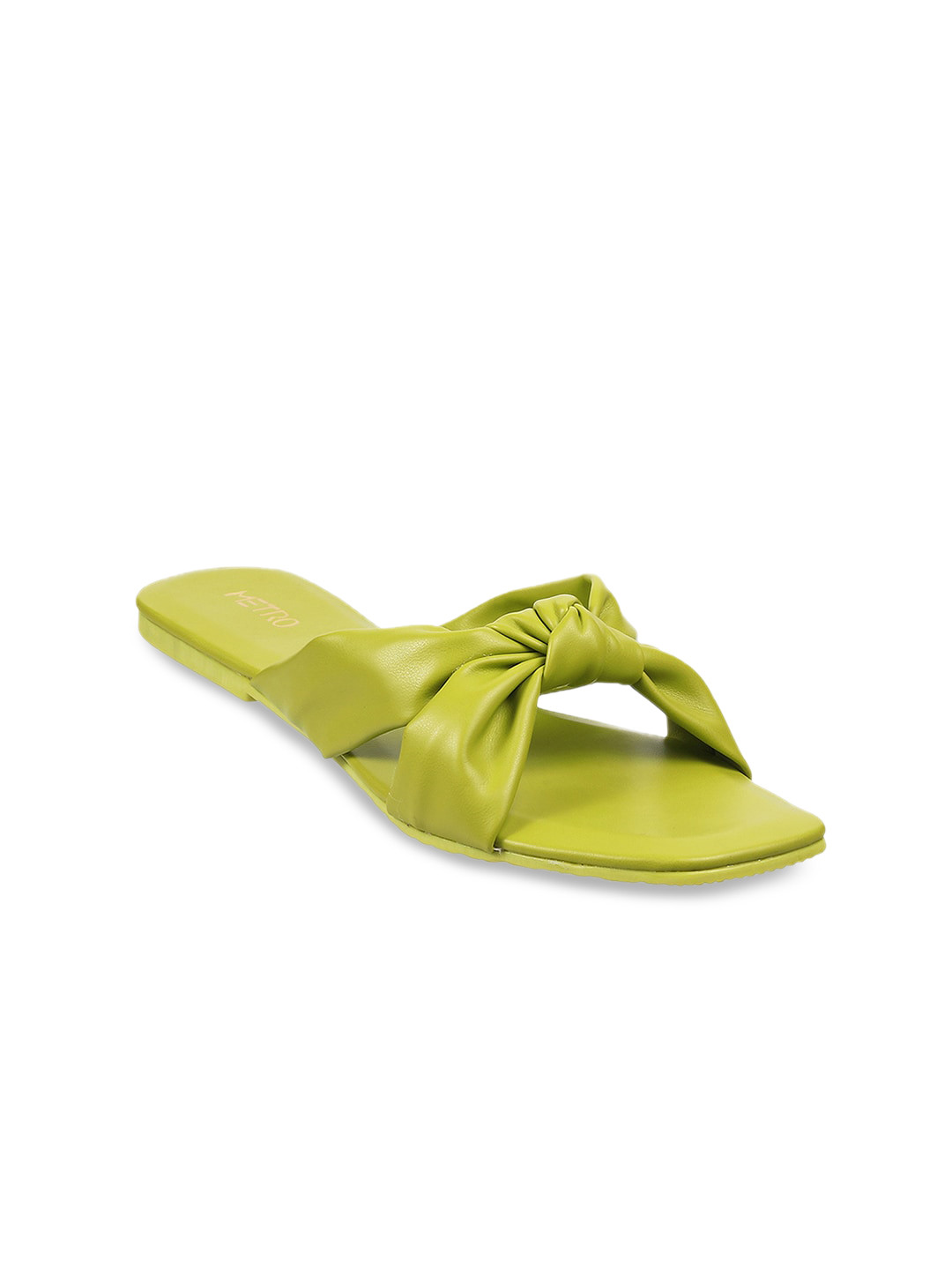 

Metro Women Green Open Toe Flats