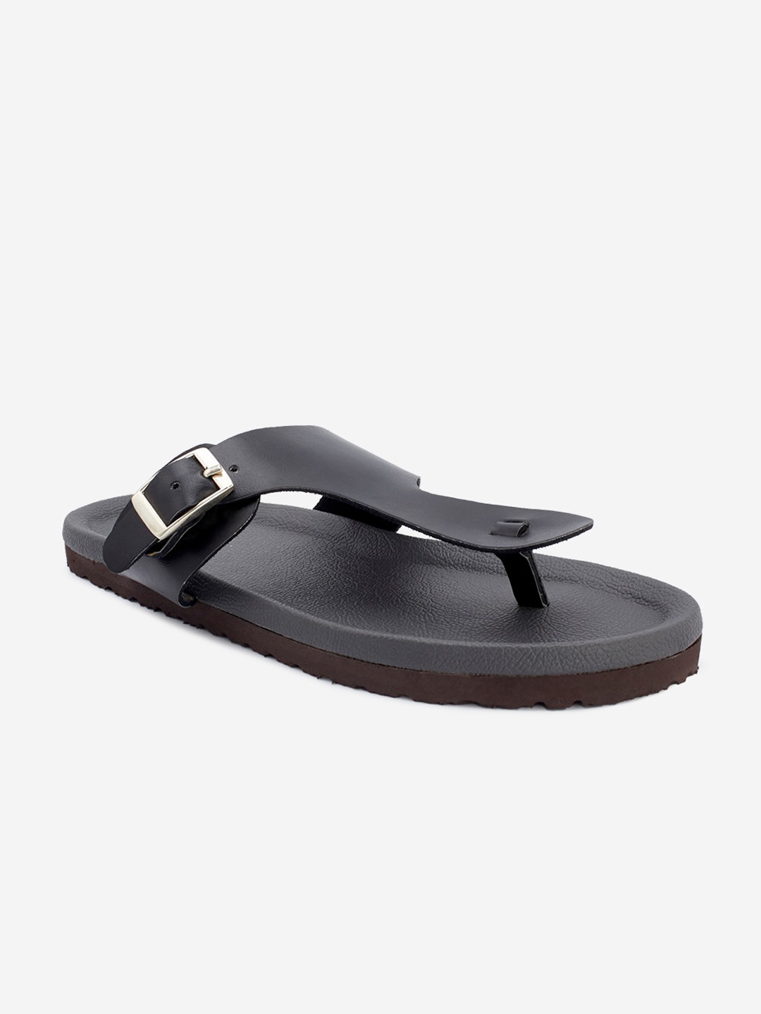 

THE MADRAS TRUNK Men Grey Comfort Sandals With Buckles