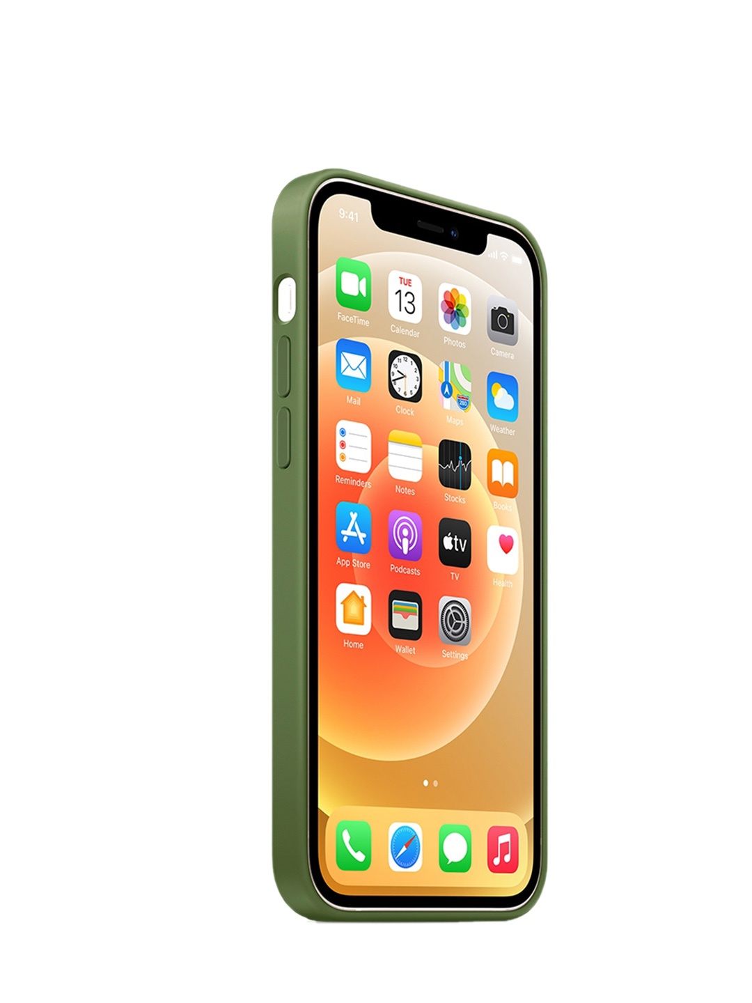 

TREEMODA Olive Green Solid iPhone 12 Promax Back Case