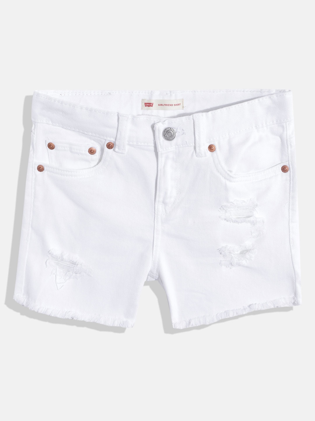 

Levis Girls White Washed Denim Shorts