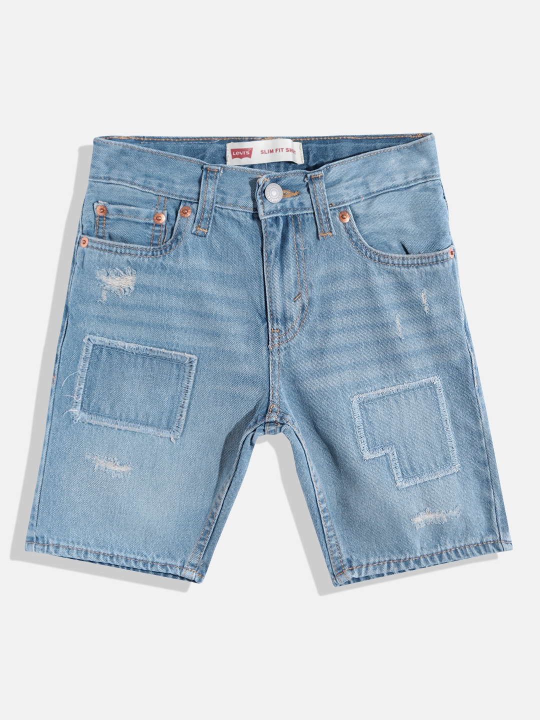 

Levis Boys Blue Washed Denim Shorts