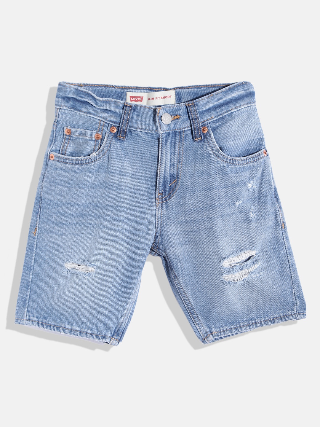 

Levis Boys Blue Washed Denim Shorts