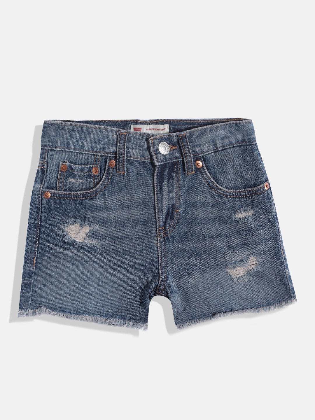 

Levis Girls Blue Washed Denim Shorts
