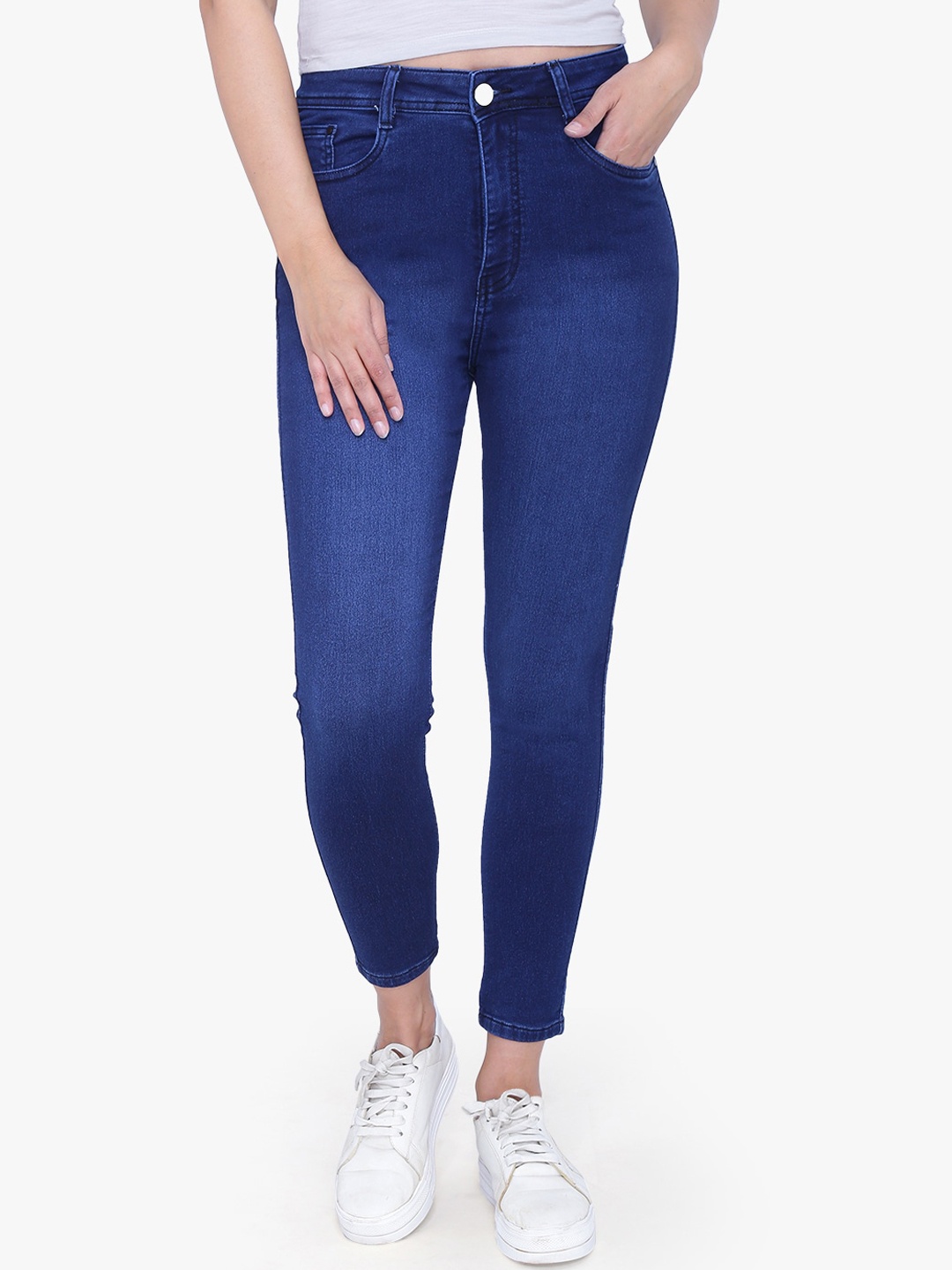 

FCK-3 Women Blue Jean High-Rise Light Fade Clean Look Stretchable Jeans