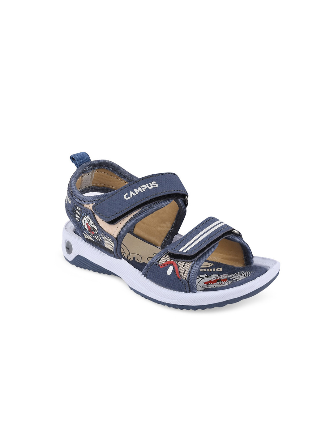 

Campus Kids Blue Printed Sports Sandals