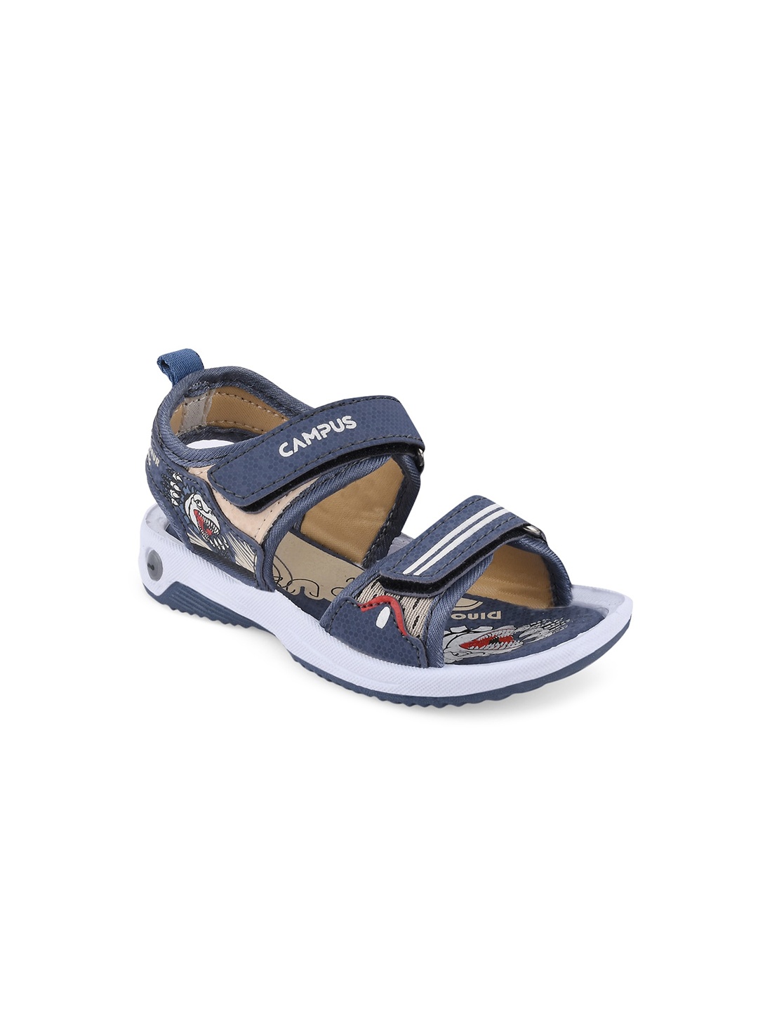 

Campus Kids Blue Printed Sports Sandals