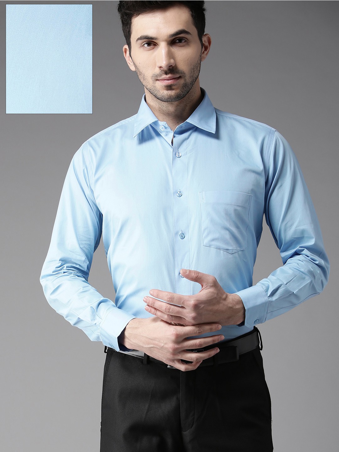 

DENNISON Men Blue Regular Fit Solid Formal Shirt