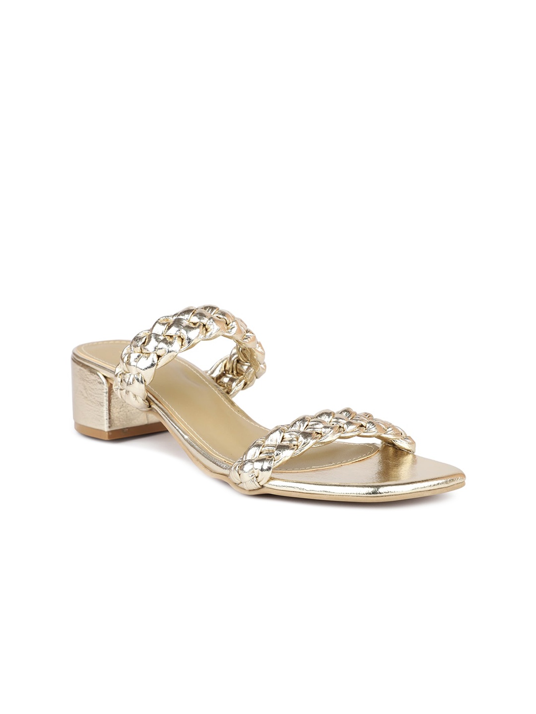 

Inc 5 Gold-Toned Block Heel