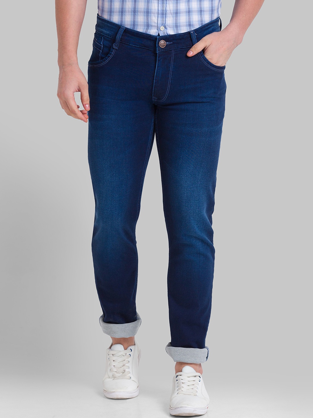 

Parx Men Blue Tapered Fit Light Fade Jeans