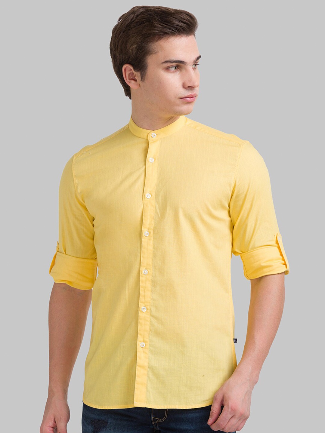 

Parx Men Yellow Slim Fit Casual Shirt
