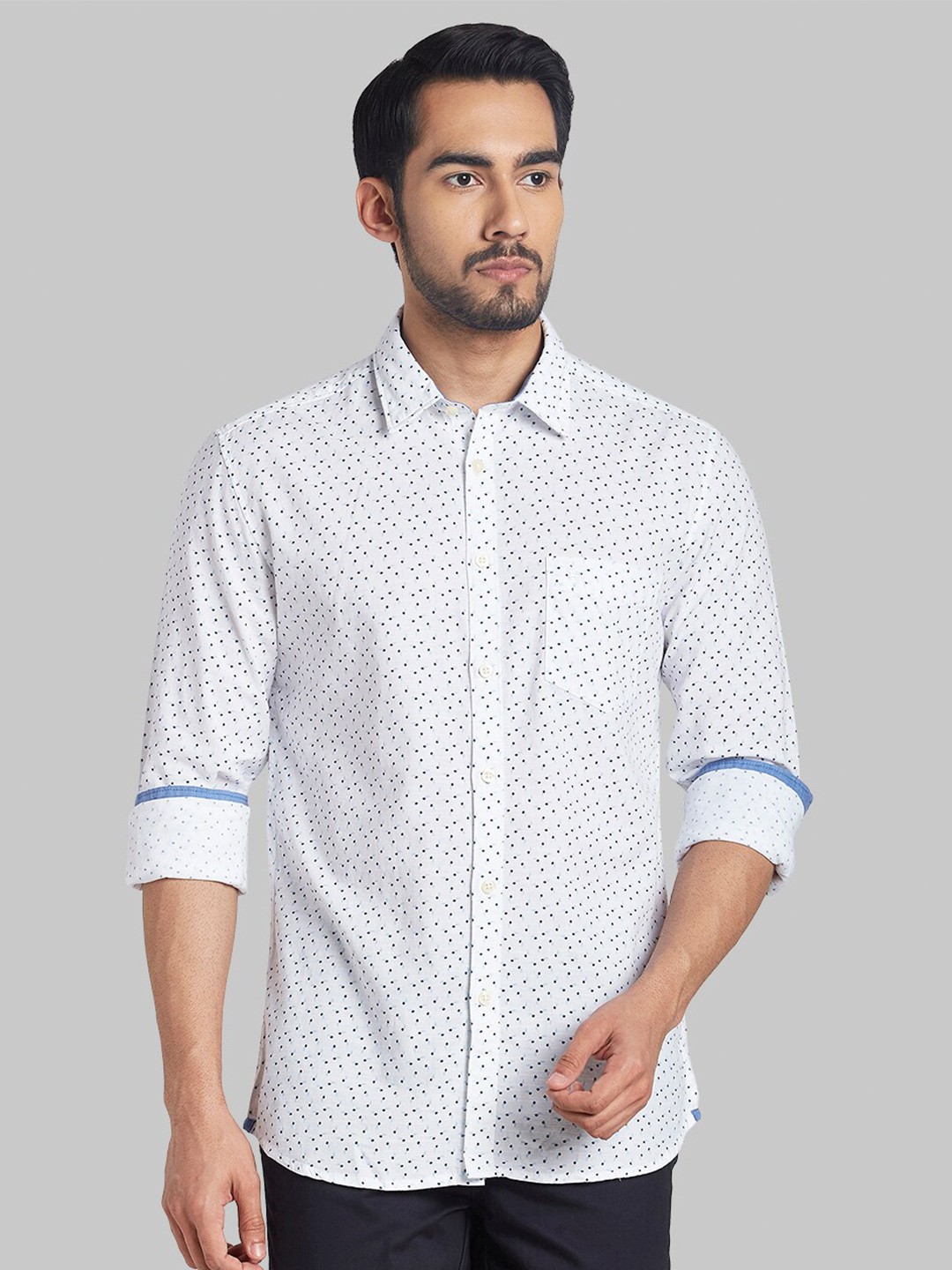 

Parx Men White Slim Fit Printed Casual Shirt