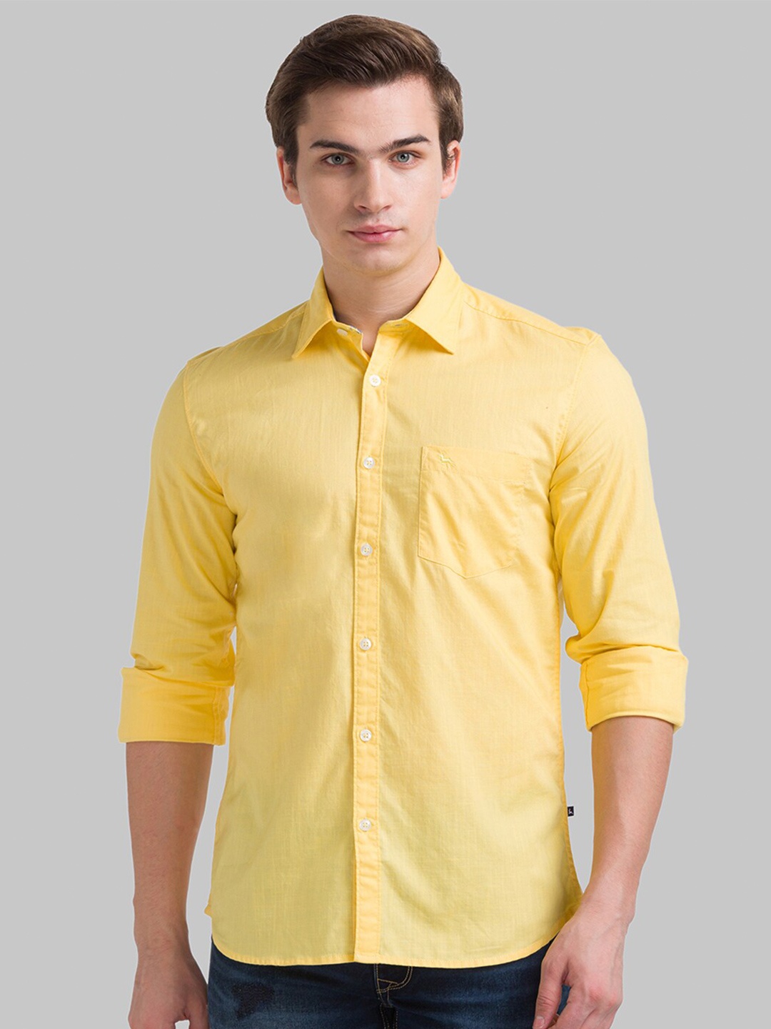 

Parx Men Yellow Slim Fit Casual Shirt