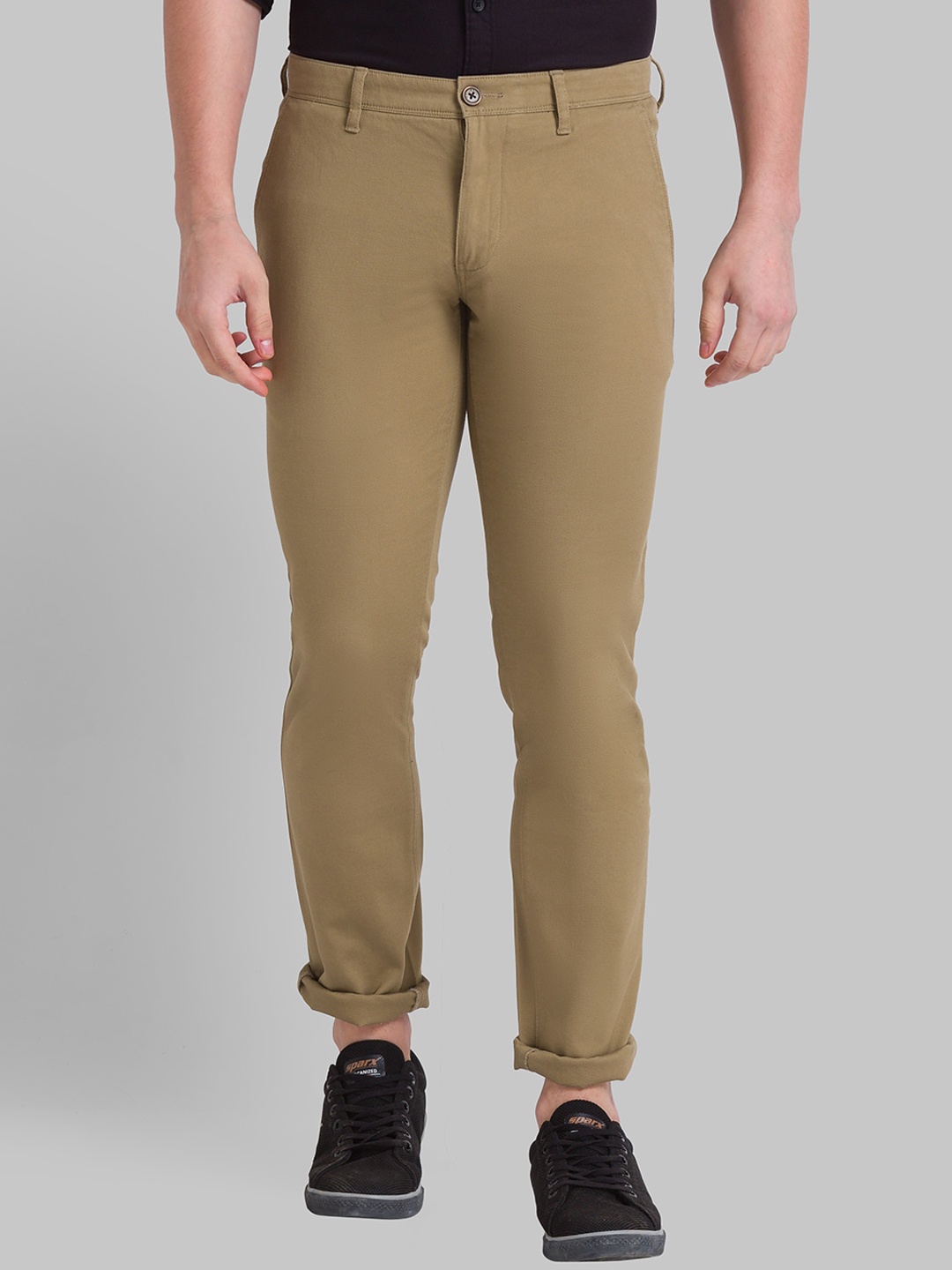 

Parx Men Khaki Tapered Fit Trousers