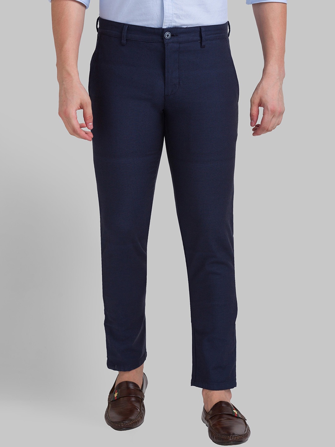 

Parx Men Blue Tapered Fit Trouser