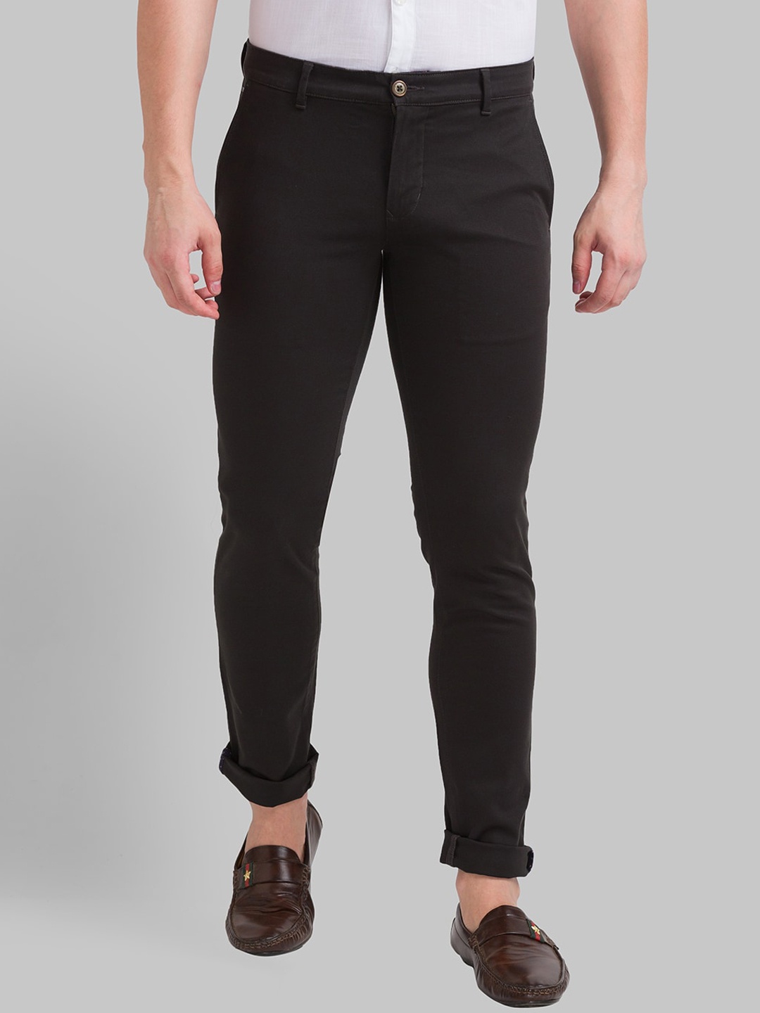 

Parx Men Green Tapered Fit Trousers