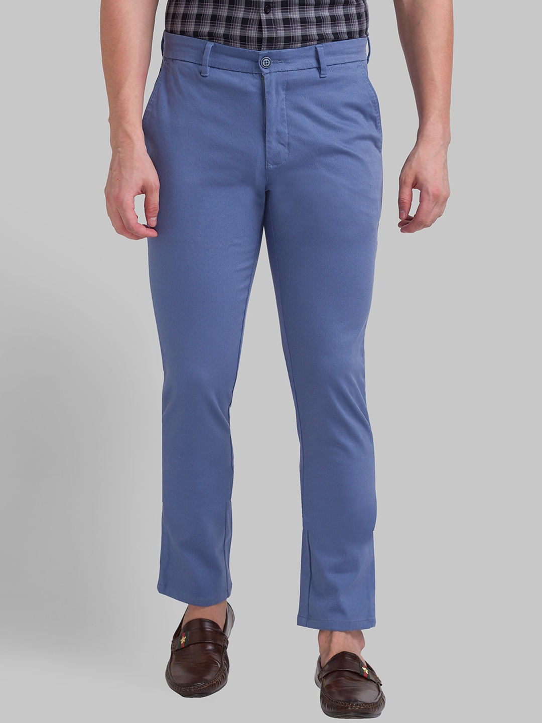 

Parx Men Blue Slim Fit Trousers