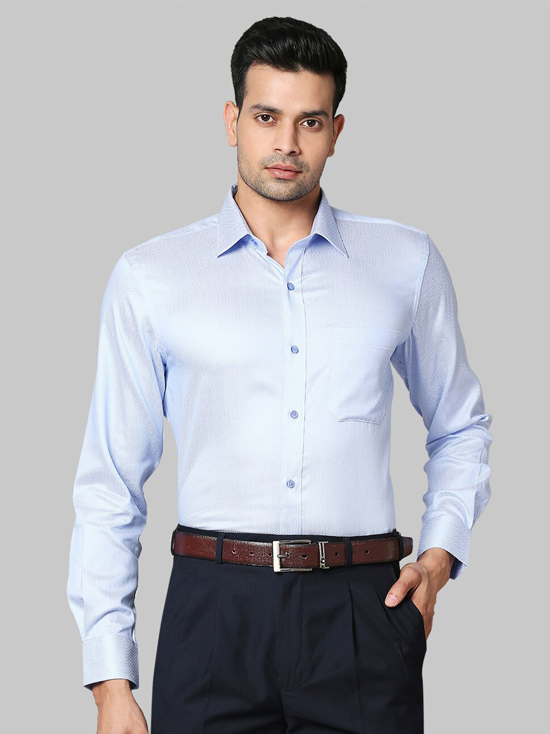 

Raymond Men Blue Slim Fit Formal Shirt