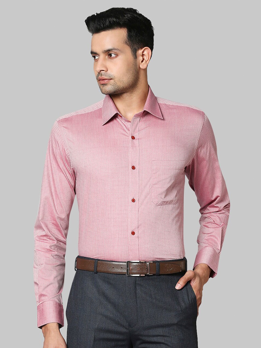 

Raymond Men Red Printed Formal Shirt