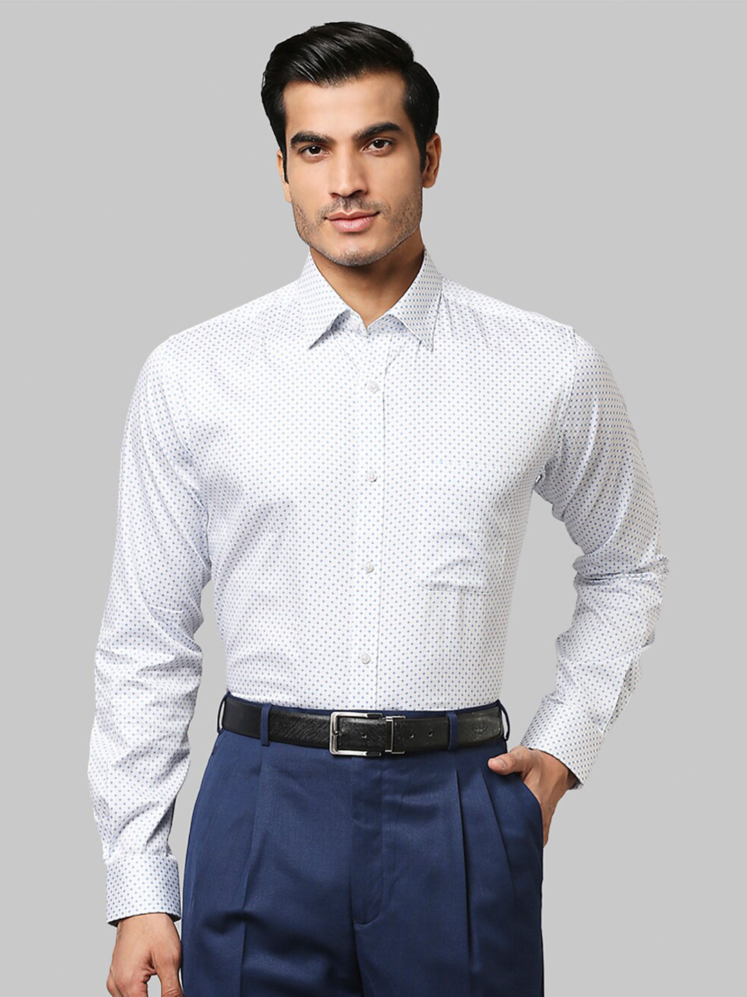 

Raymond Men White Slim Fit Printed Casual Shirt