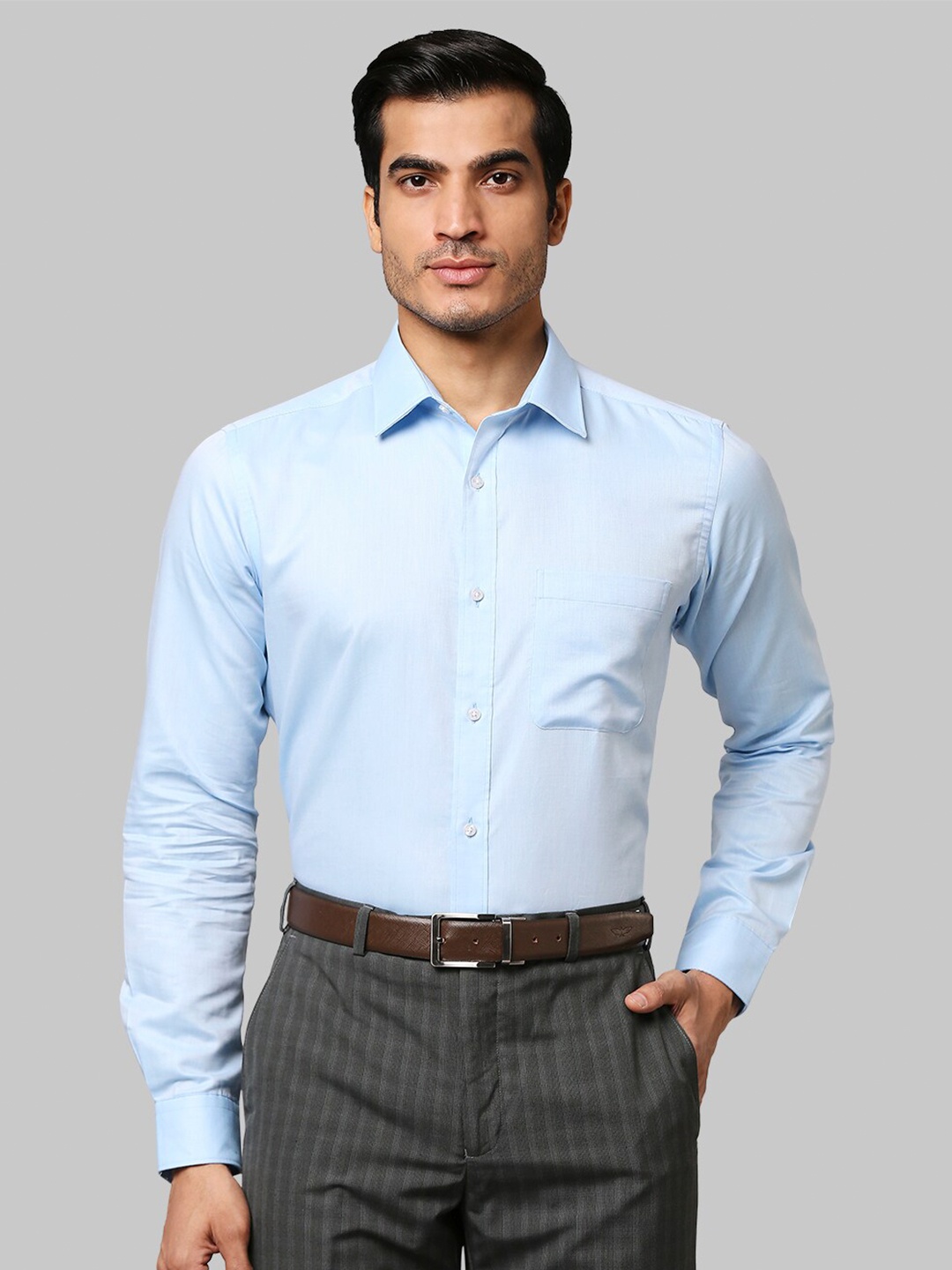 

Raymond Men Blue Slim Fit Casual Shirt