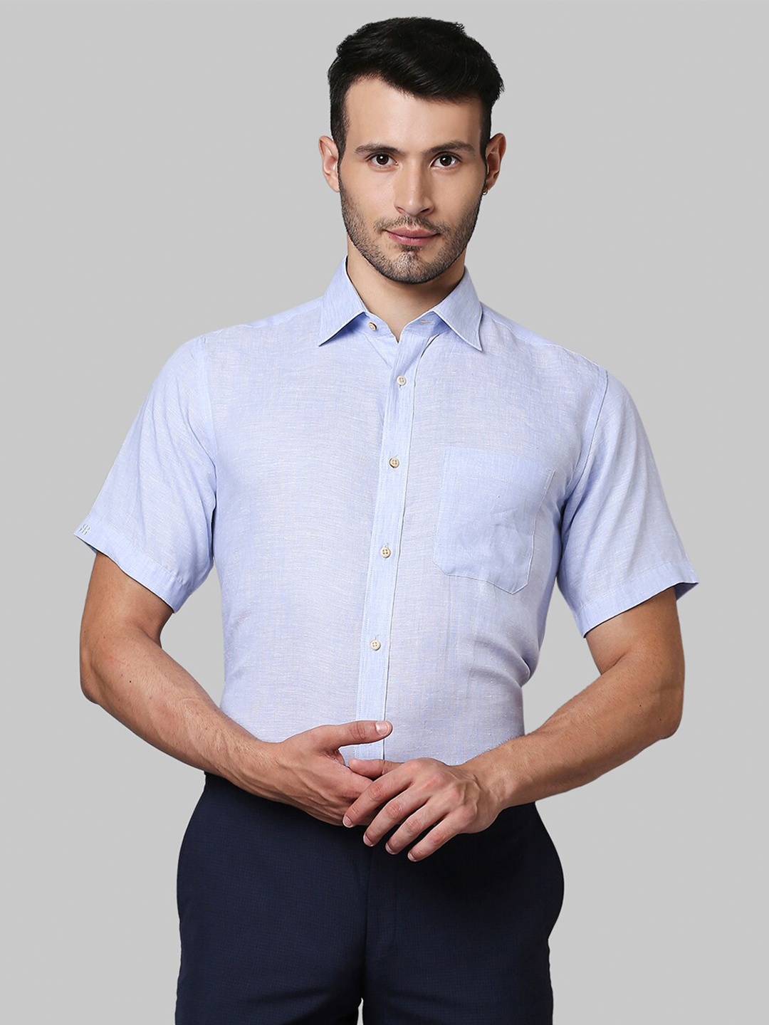 

Raymond Men Blue Casual Shirt