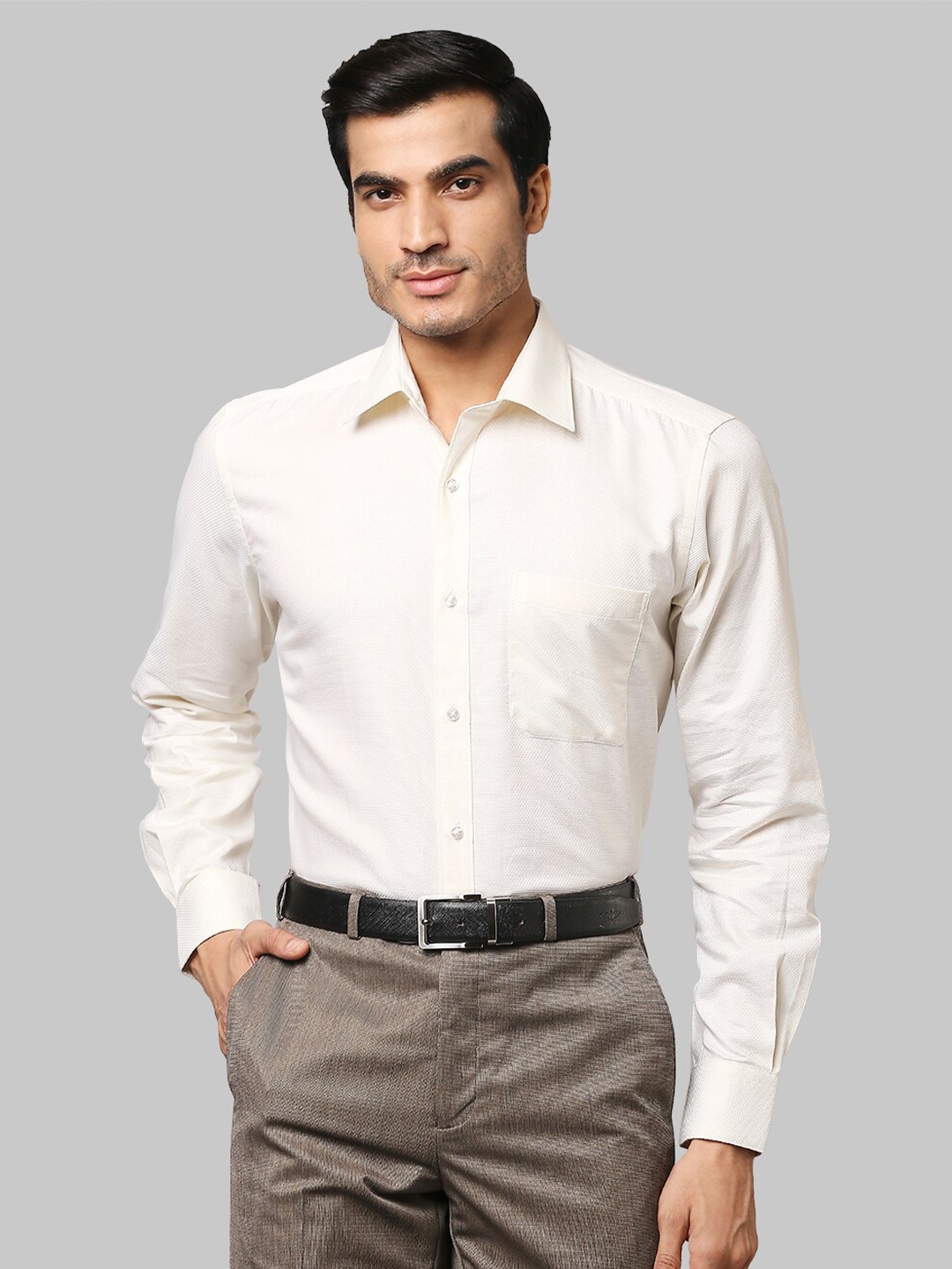 

Raymond Men Beige Formal Shirt